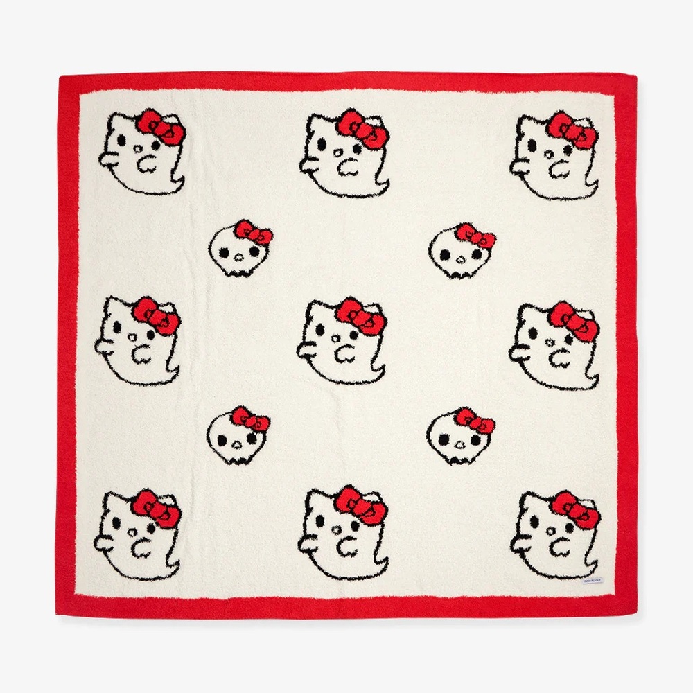 POSH PEANUT X HELLO KITTY HALLOWEEN GHOSTS SANRIO CUDDLE BLANKET